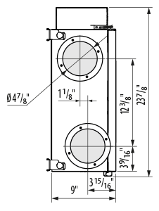 Vents Frigate ERV 120 EC - Dimensions