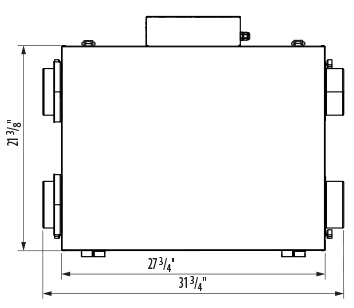 Vents Frigate HRV 120 EC  - Dimensions