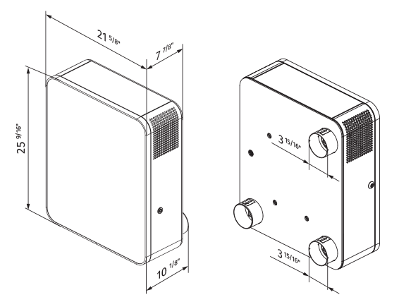 Vents Freshbox 100 WiFi - Dimensions