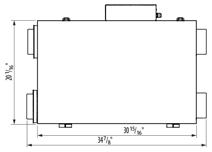 Vents Frigate HRV 120R EC - Dimensions