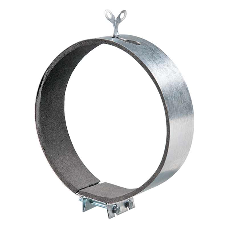 Vents CZ 200 - CZ series clamps are made of galvanized steel strip sealed at one side with microporous rubber for the better airtight characteristics and vibration damping