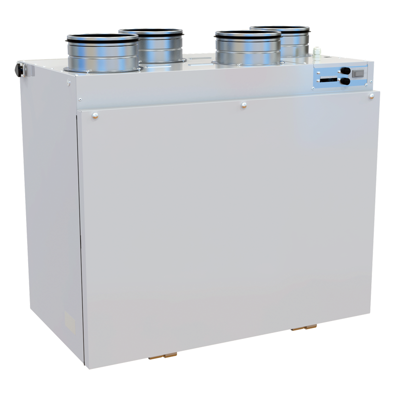 Vents Brig ERV 200 R PR EC M - The complete whole house ventilation system designed to bring a continuous supply of fresh air into the house while exhausting an equal amount of stale air.